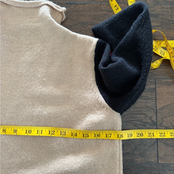 Made with Love tan black red turtleneck heart sweater womens size m - Picture 6 of 9
